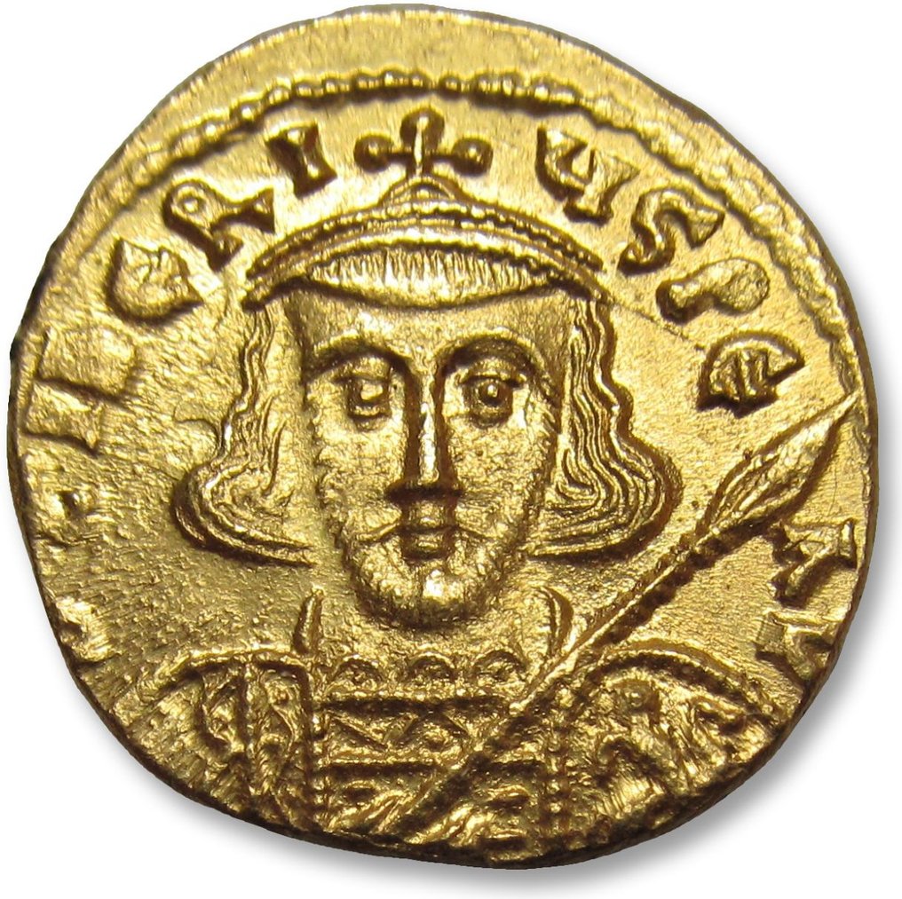 Byzantinisches Reich. Tiberius III. Apsimar (698-705 n.u.Z.). Solidus Constantinople mint 698-705 A.D. - officina B - #1.1