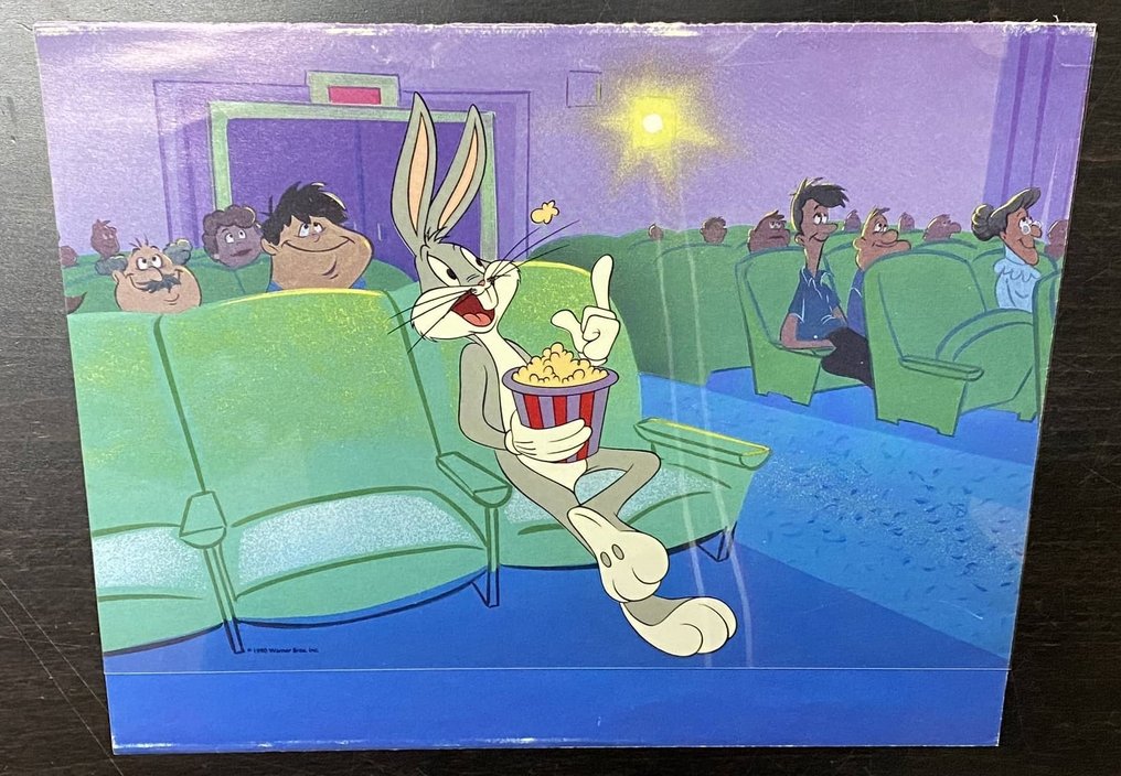 Warner Bros - 1 "Bugs Bunny At The Movies" Sericel Animaatio Art Cel 1990 EX Cond #3.1