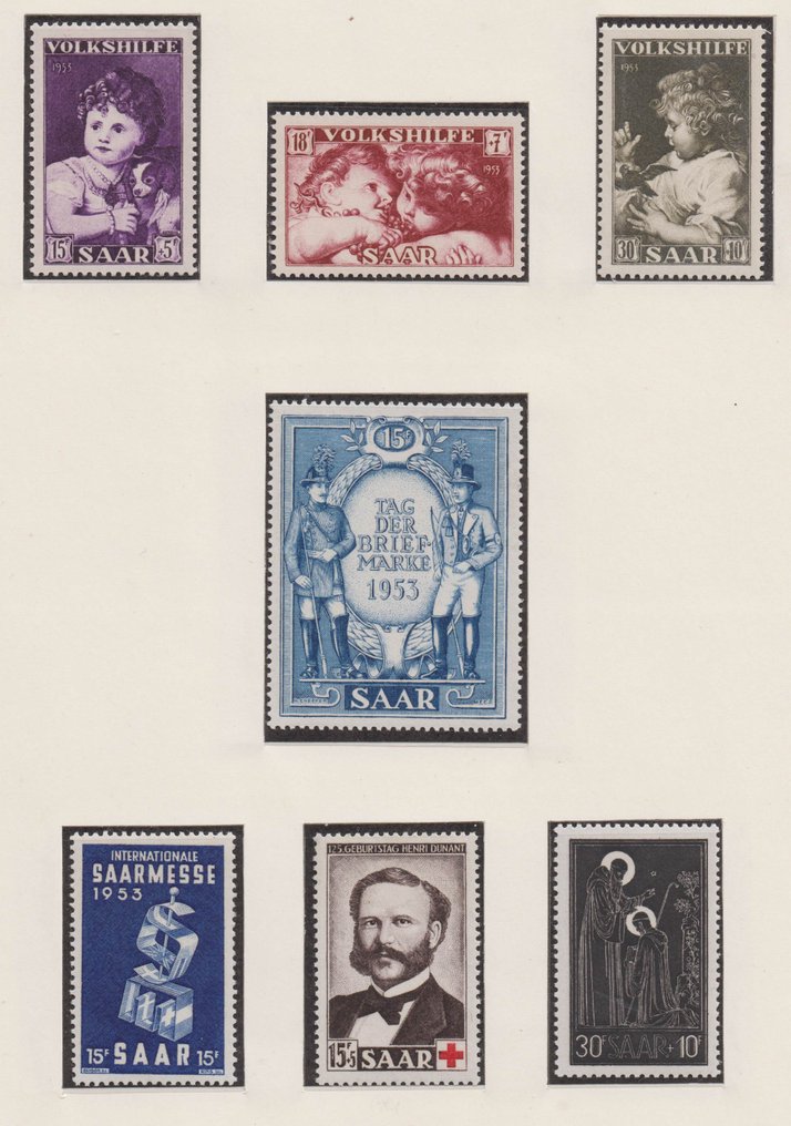 Saarland 1952/1959 - Complete clean collection within the specified period. #2.1