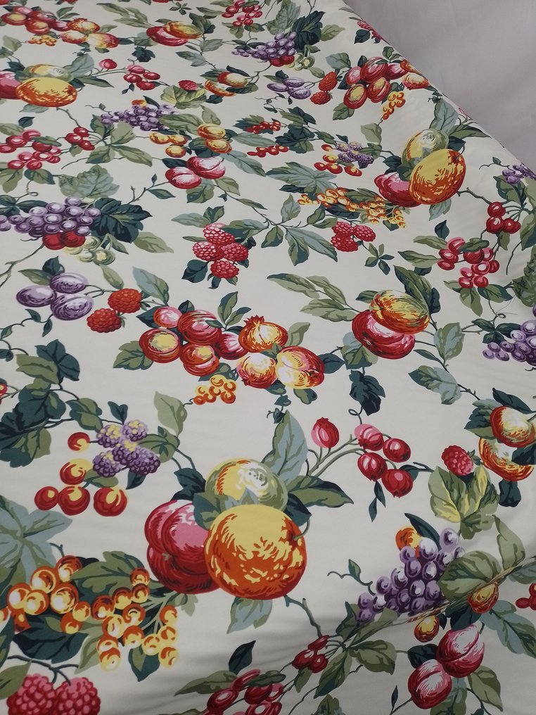 Vakkert håndtrykt bomull Tutti Frutti motiv, - Tekstil  - 500 cm - 140 cm #1.1