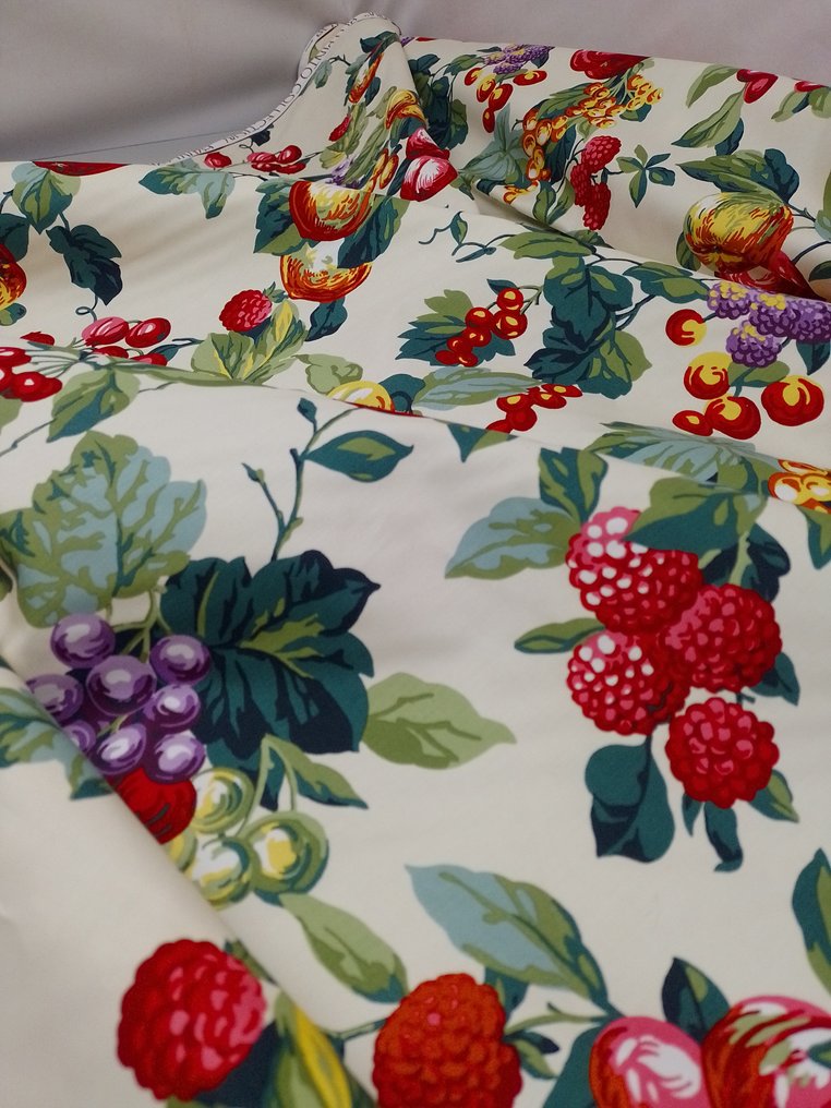 美麗的手工印花棉質 Tutti Frutti 圖案， - 紡織品  - 500 cm - 140 cm #3.1