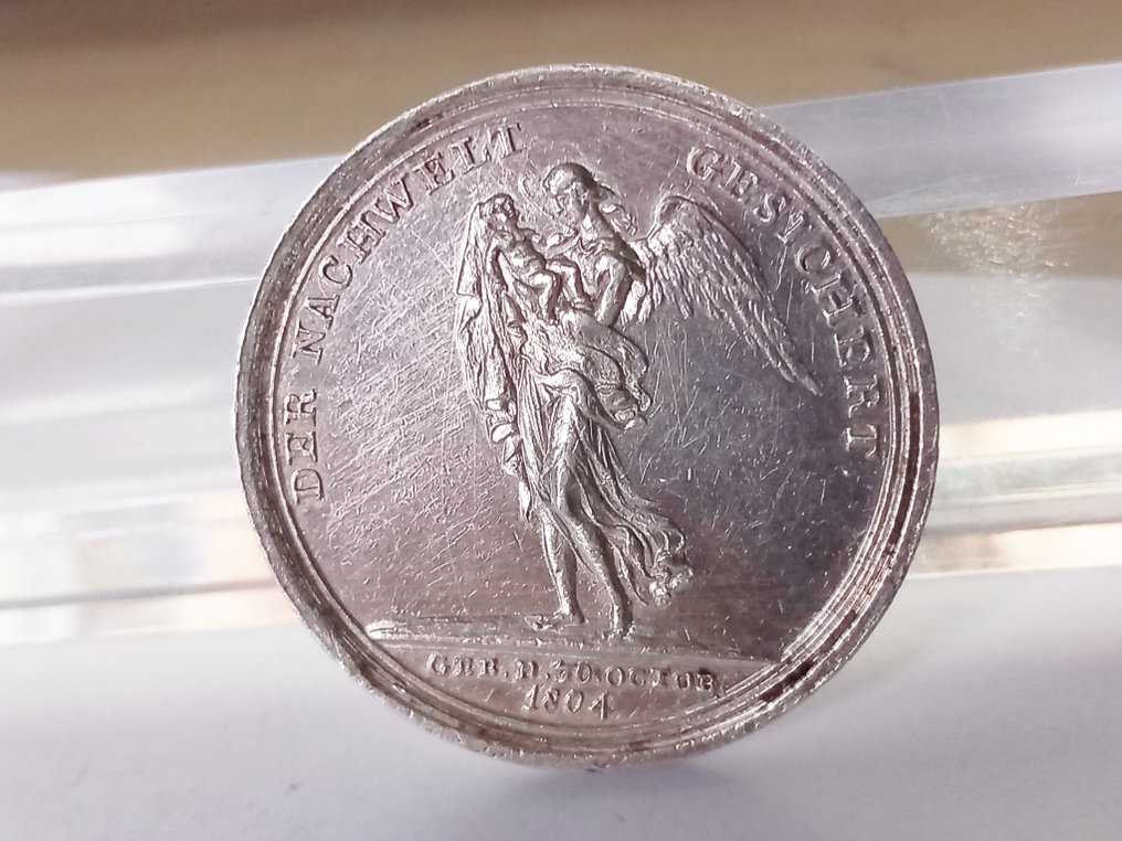 Niemcy. Silver medal 1804 Geburt von Prinz Karl - Braunschweig Wolfenbüttel #2.1