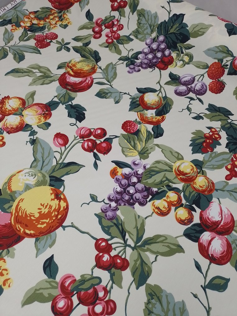 Vakkert håndtrykt bomull Tutti Frutti motiv, - Tekstil  - 500 cm - 140 cm #1.2