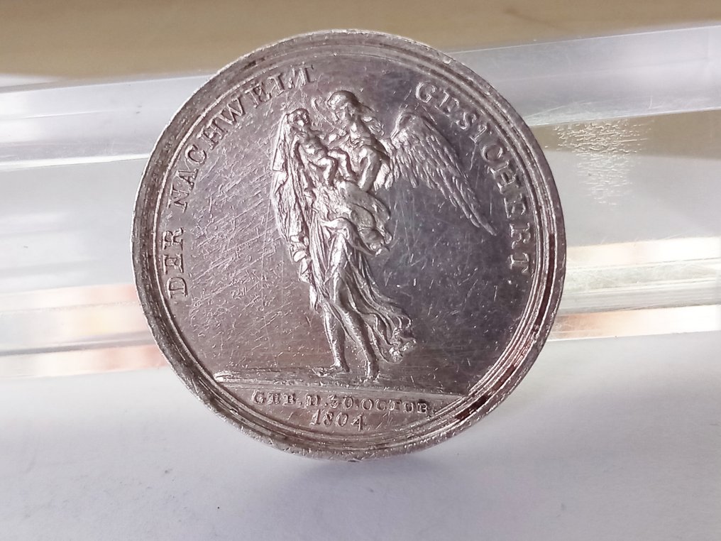 Niemcy. Silver medal 1804 Geburt von Prinz Karl - Braunschweig Wolfenbüttel #3.1