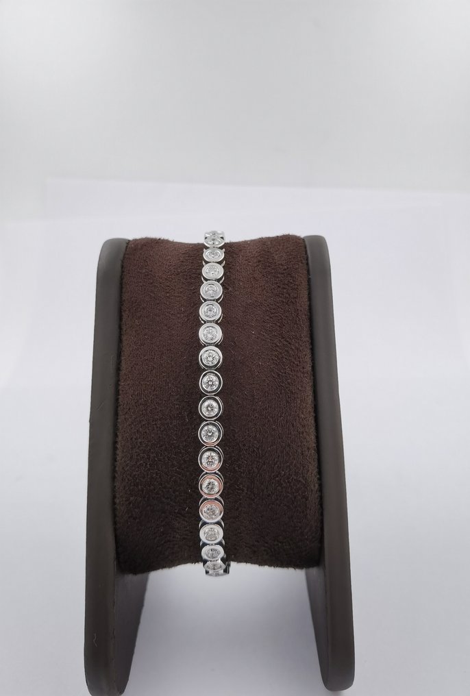 Bracelet - 14 carats Or blanc -  3.90ct. tw. Diamant  (Naturelle) #1.1