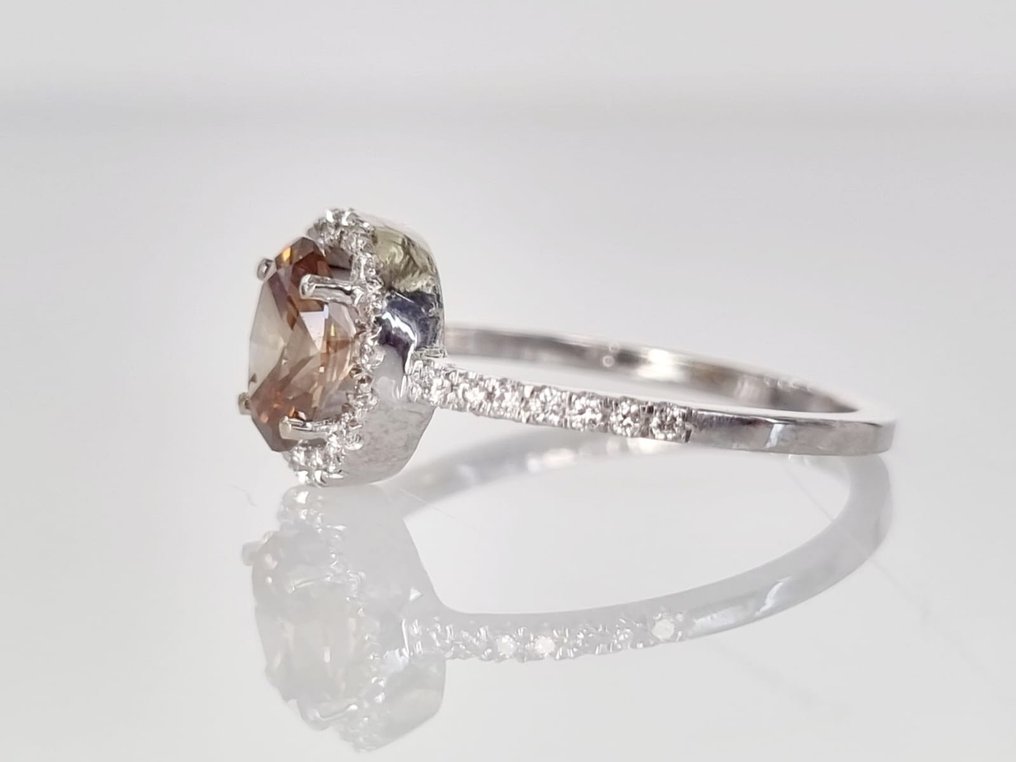 Cocktail-ring Vittguld Diamant #2.2