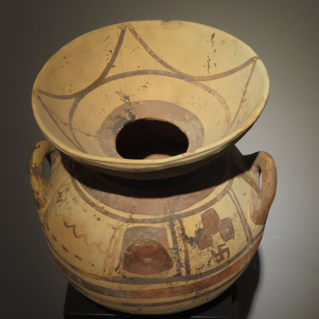 Αρχαία Ελληνική Κεραμικό Όλα, Daunia, Υπο-Γεωμετρική Περίοδος II, 550 - 400 π.Χ. 30,5 εκ. ύψος. #4.3