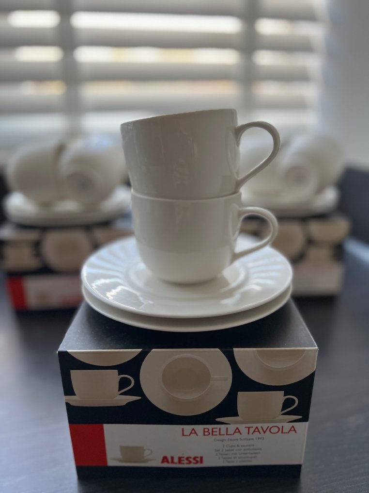 Alessi - Ettore Sottsass - Σερβίτσιο καφέ - La Bella Tavola - Πορσελάνη #1.0