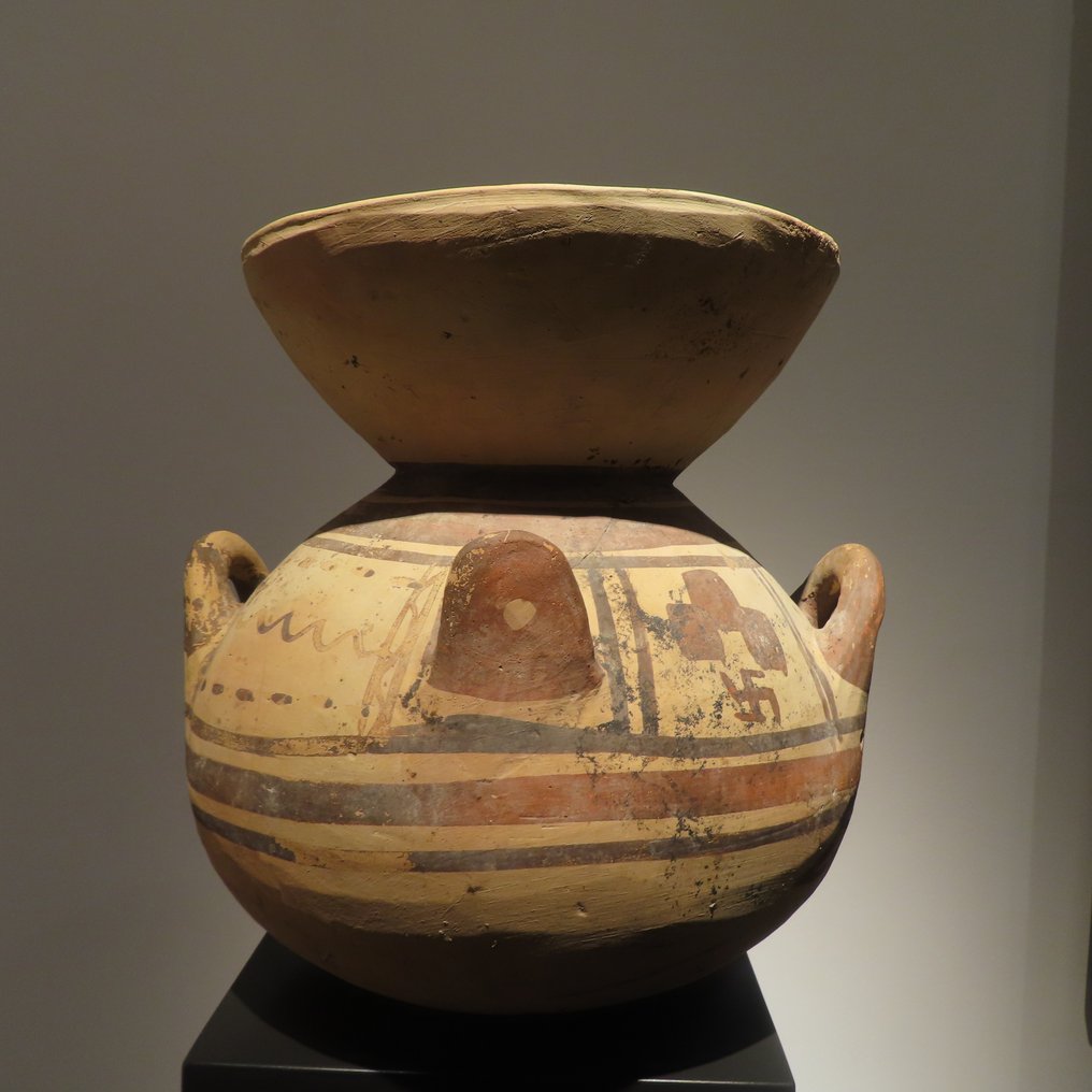 古希腊 陶瓷 奥拉 (Daunia)，亚几何时期 II，公元前 550 - 400 年30.5 厘米高度。 #1.1