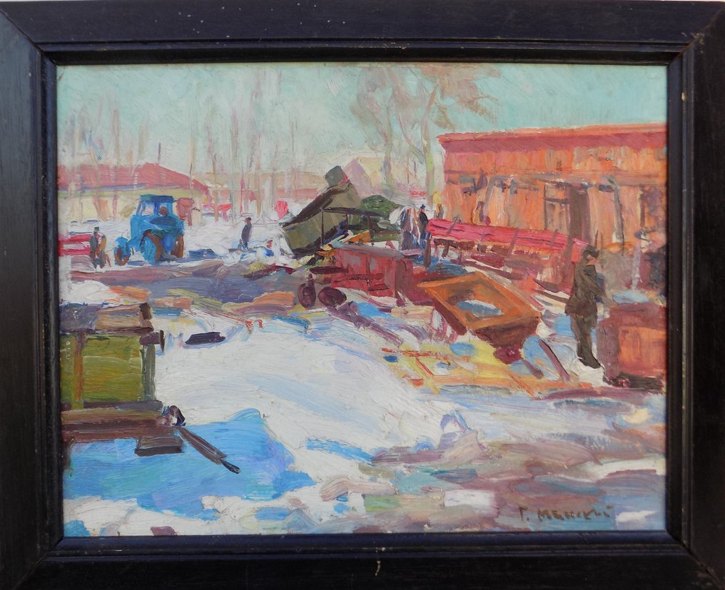 Grigori Semenovich Minski (1912-?) - Scena agricola #2.1