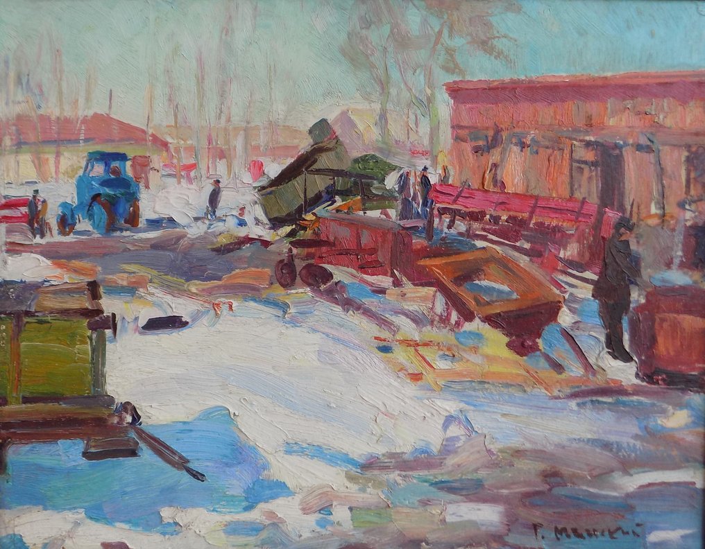 Grigori Semenovich Minski (1912-?) - Scena agricola #1.0