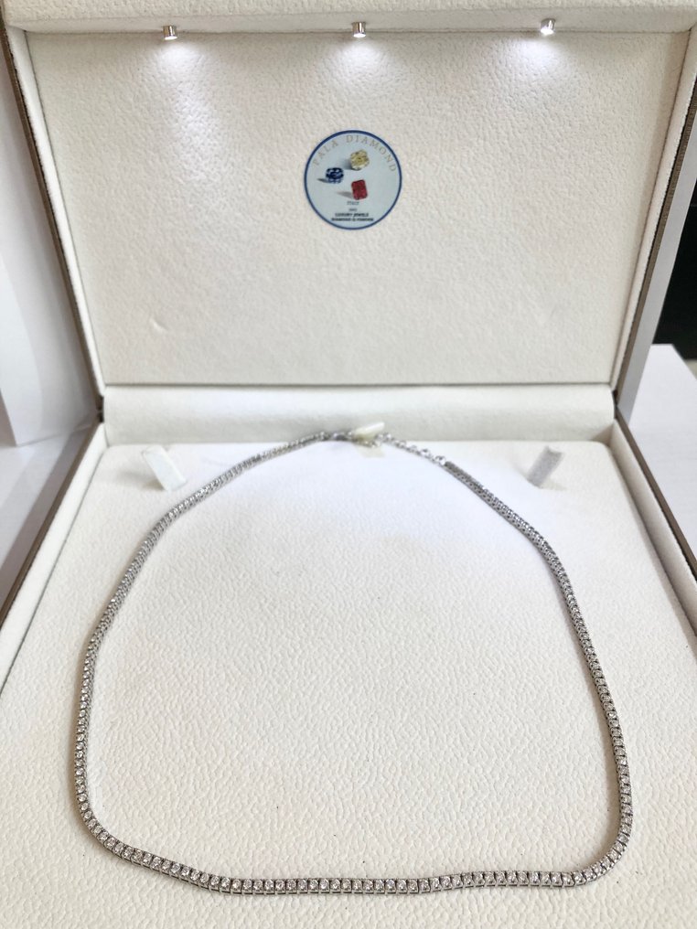 Pala Diamond Co. - Halskette - 18 kt Weißgold Diamant  (Natürlich) #3.1