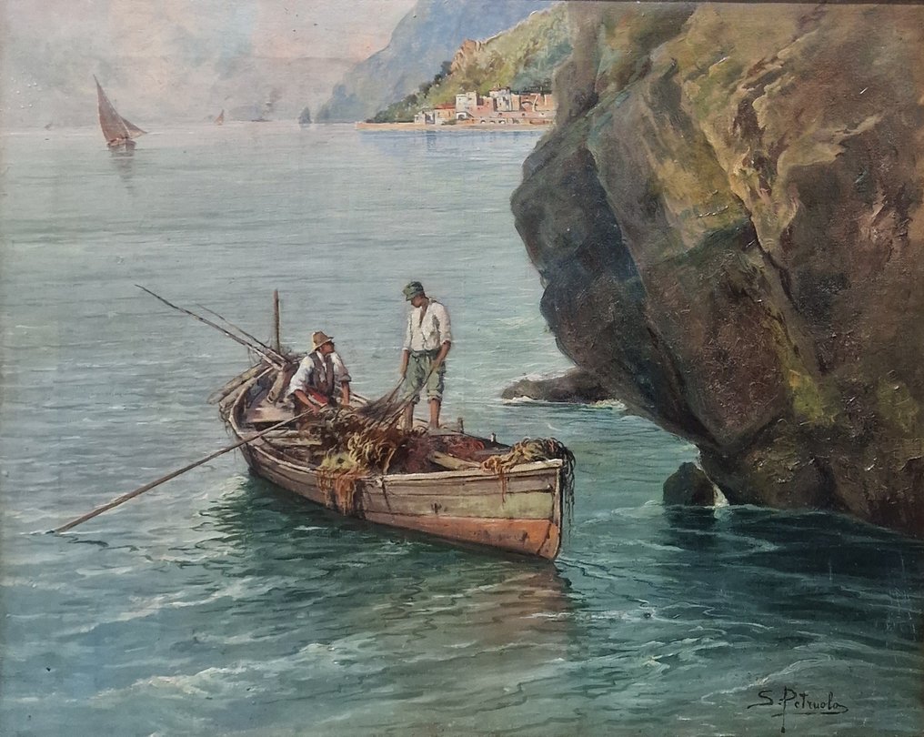 Salvatore Petruolo (1857-1946) - Pescatori in costiera #1.1