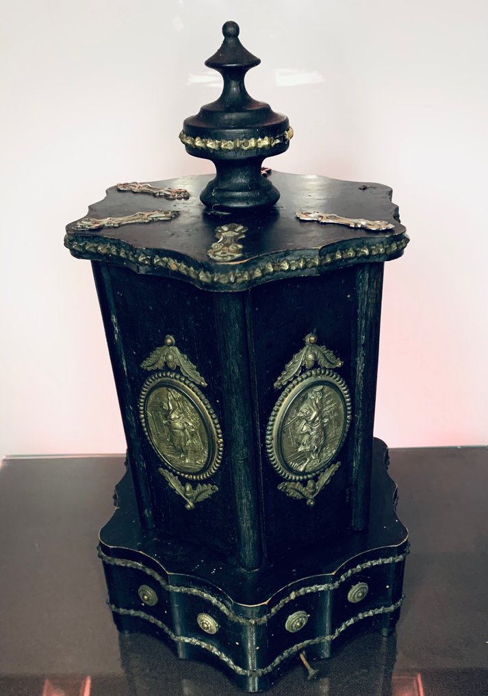 Caixa de charutos - Caixa de charuto e música estilo Napoleão III - Latão, Madeira #2.1