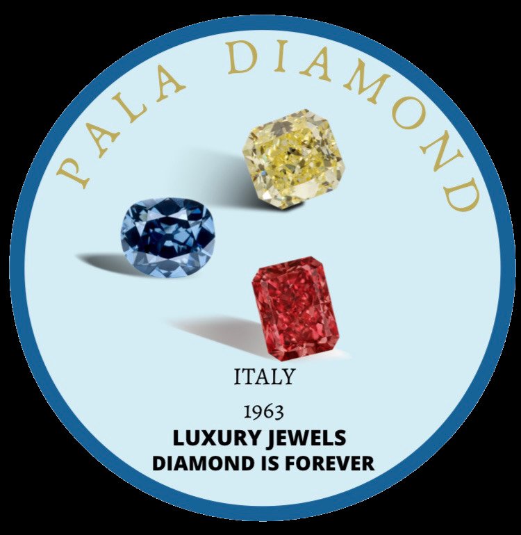 Pala Diamond Co. - Halskette - 18 kt Weißgold Diamant  (Natürlich) #3.3