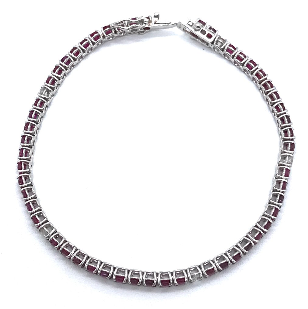 Bracelet White gold Ruby - Diamond  #3.2
