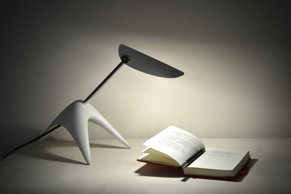 LRD - Lucio Rossi Design - Lámpara de escritorio - 3-Pop "Blanco seco" - Aluminio, Plástico #1.1