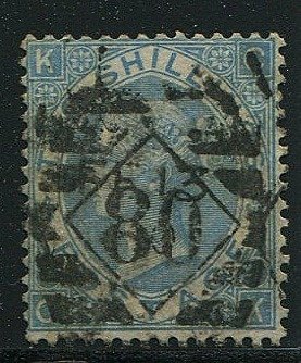 Gran Bretagna 1867 - 2 scellini blu latte - Stanley Gibbons nr 120b #1.1