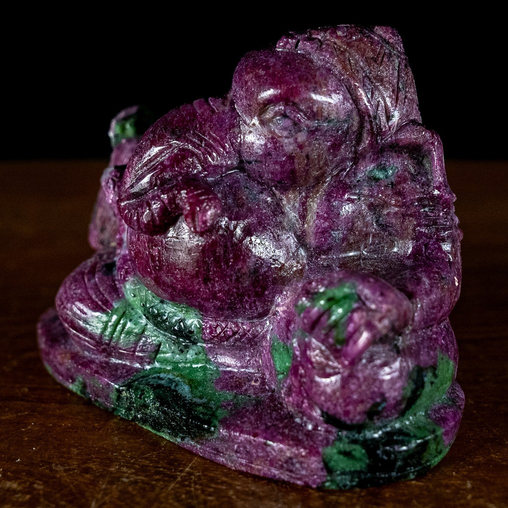 Large A + Ruby Ganesha Crystal Unheated 1686.1ct- 337.22 g #1.2