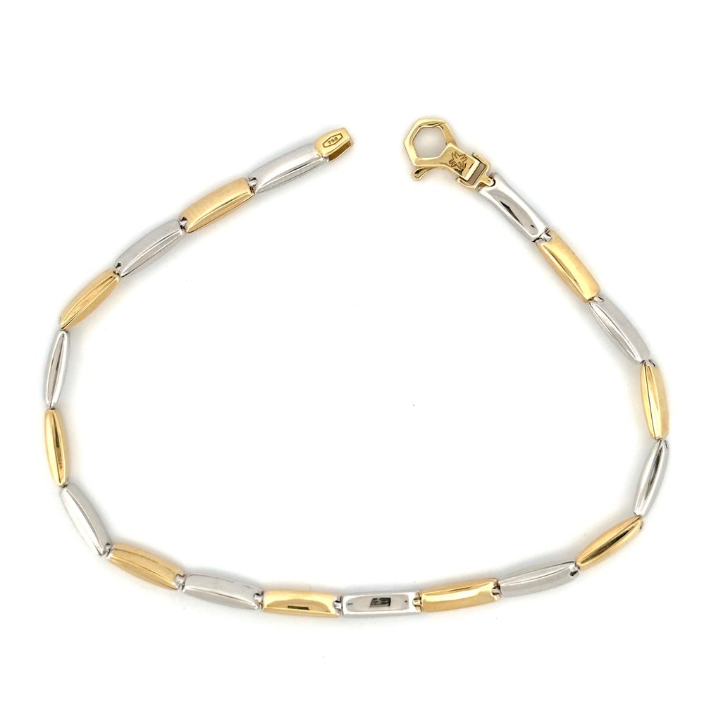 Bracciale “Maistrello” - 4,7 gr - 21 cm - 18 Kt - Bracelet - 18 kt. White gold, Yellow gold #1.2