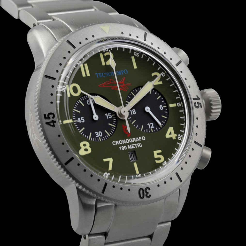 Tecnotempo - Chronograph Special Edition Fighter Pilot - - TT.100.QAGR - Herre - 2020+  #1.0