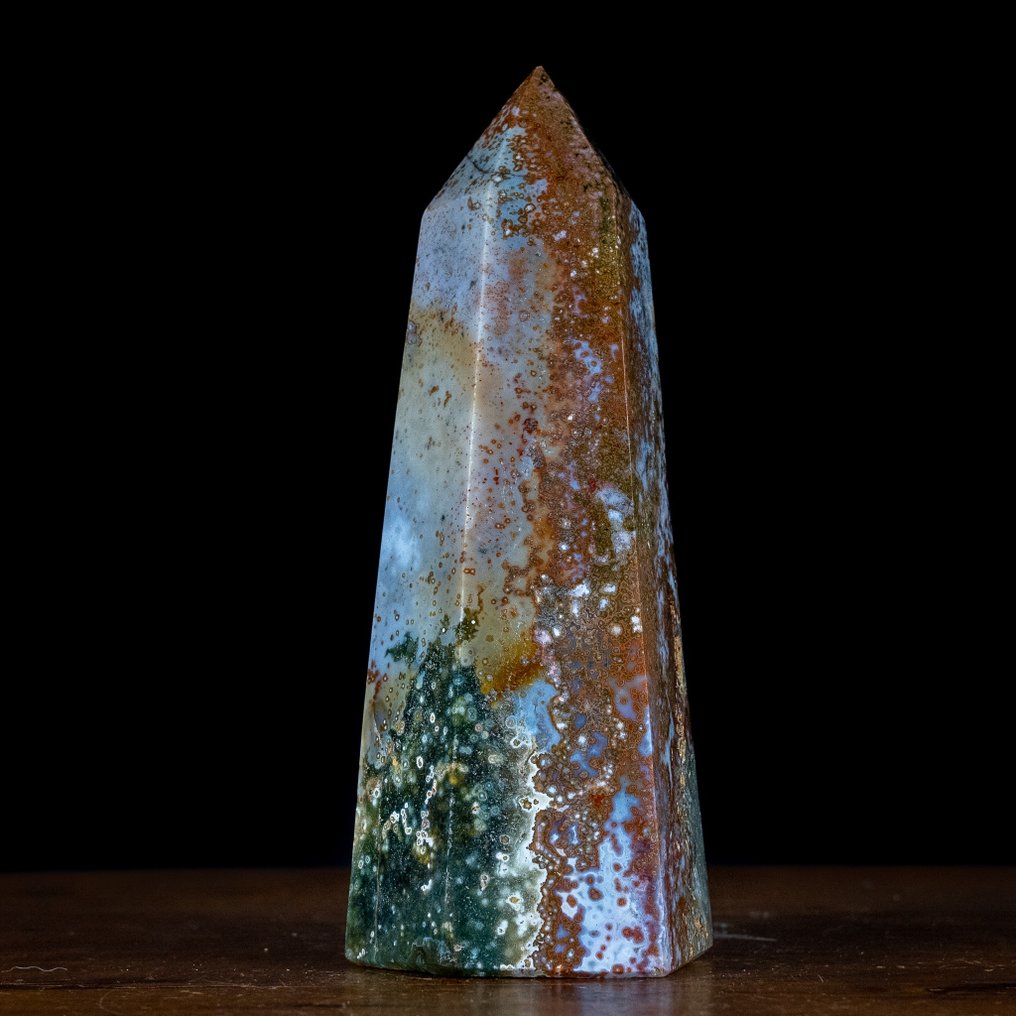 Very Rare & New Ocean Jasper „8. Venă" Obelisc- 1705.82 g #1.2