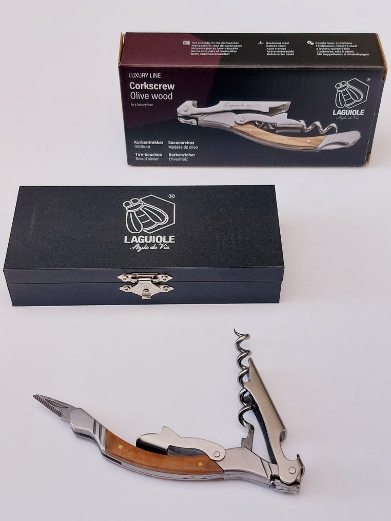 Laguiole - Corkscrew - Olive Wood - style de - Proptrækker - Rustfrit stål #3.2