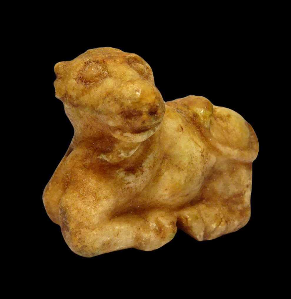 Μεσοποταμιακή Γλυπτό από αλβίτη - καθήμενο μοσχάρι - Ουρούκ 3000/2000 π.Χ. #3.2