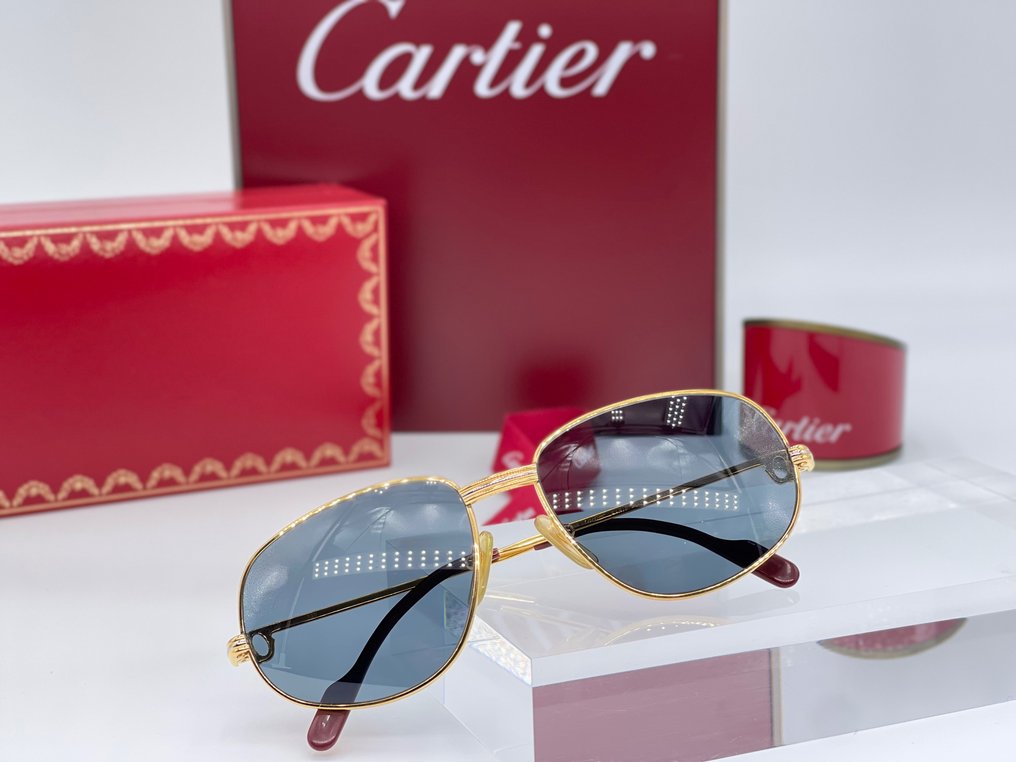Cartier - Romance Louis Gold Planted 24k - Aurinkolasit #3.2