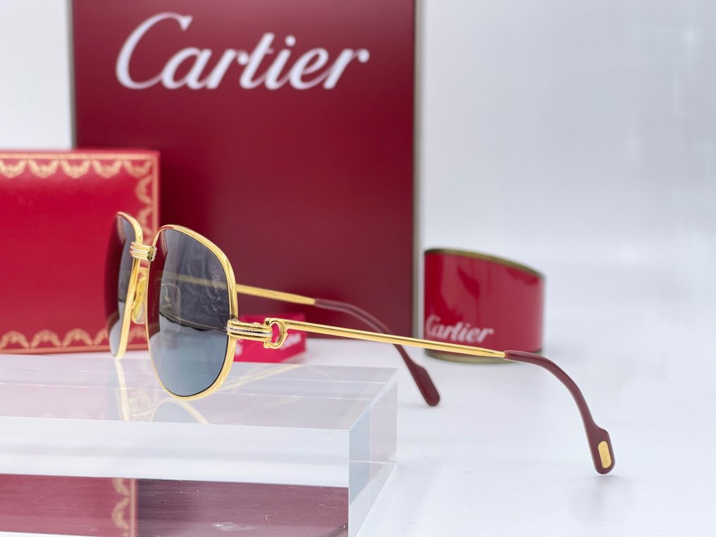 Cartier - Romance Louis Gold Planted 24k - Sonnenbrille #3.1