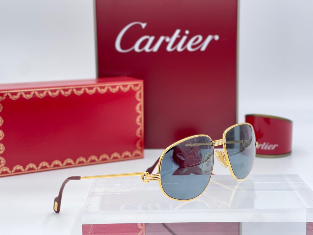 Cartier - Romance Louis Gold Planted 24k - Okulary przeciwsłoneczne #2.1