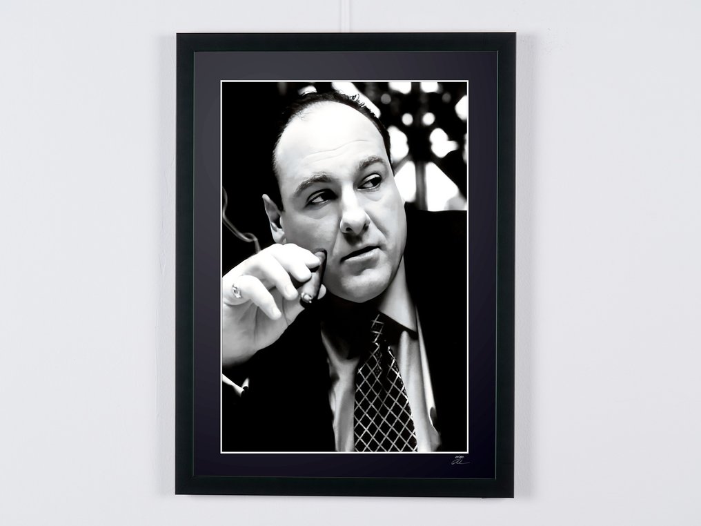 James Gandolfini as « Tony Soprano » - Fine Art Photography - Luxury Wooden Framed 70X50 cm - Limited Edition Nr 03 of 30 - Serial ID 20970 - Original Certificate (COA), Hologram - 100% New. Shipping Reduction from 3 items #1.0