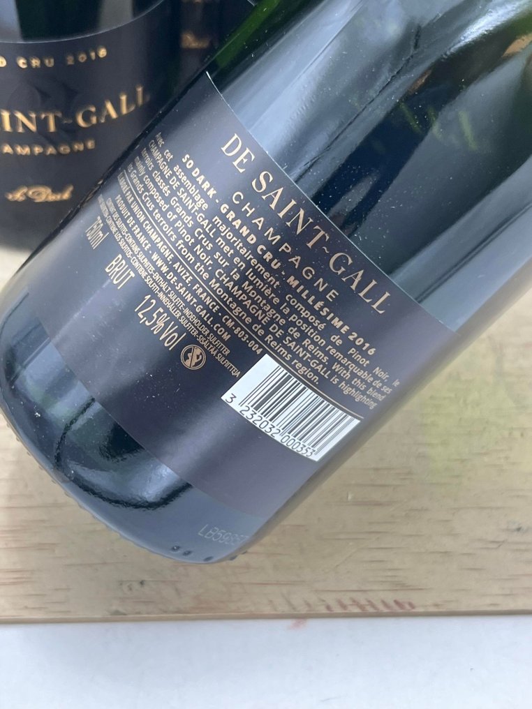 2016 De Saint-Gall, "So Dark" - Champagne Grand Cru - 6 Pullot (0.7 L) #2.1