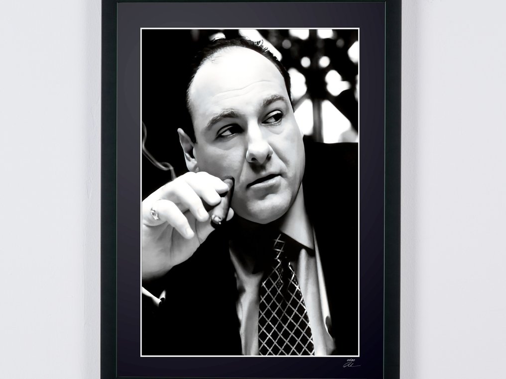 James Gandolfini as « Tony Soprano » - Fine Art Photography - Luxury Wooden Framed 70X50 cm - Limited Edition Nr 03 of 30 - Serial ID 20970 - Original Certificate (COA), Hologram - 100% New. Shipping Reduction from 3 items #3.2