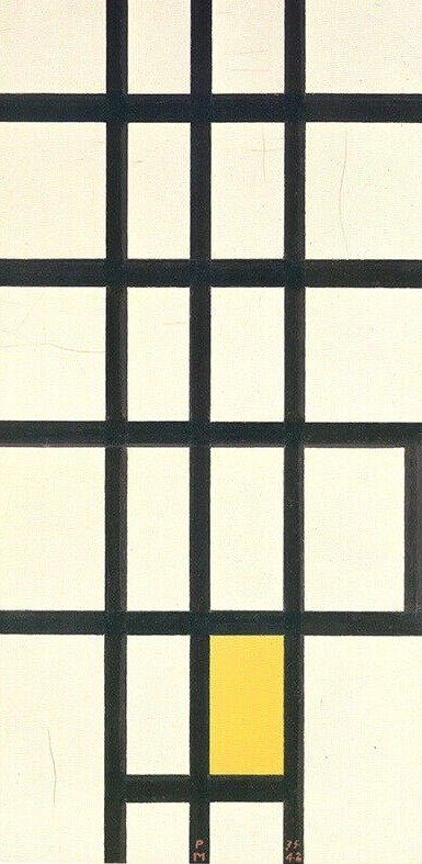 Piet Mondrian - Rhythmus aus schwarzen Linien #4.3