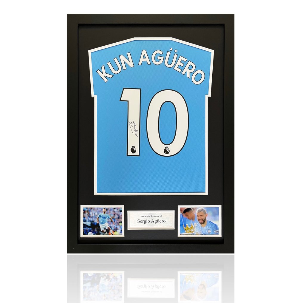曼城 - Signed by Sergio Kun Agüero - 足球衫 #1.0