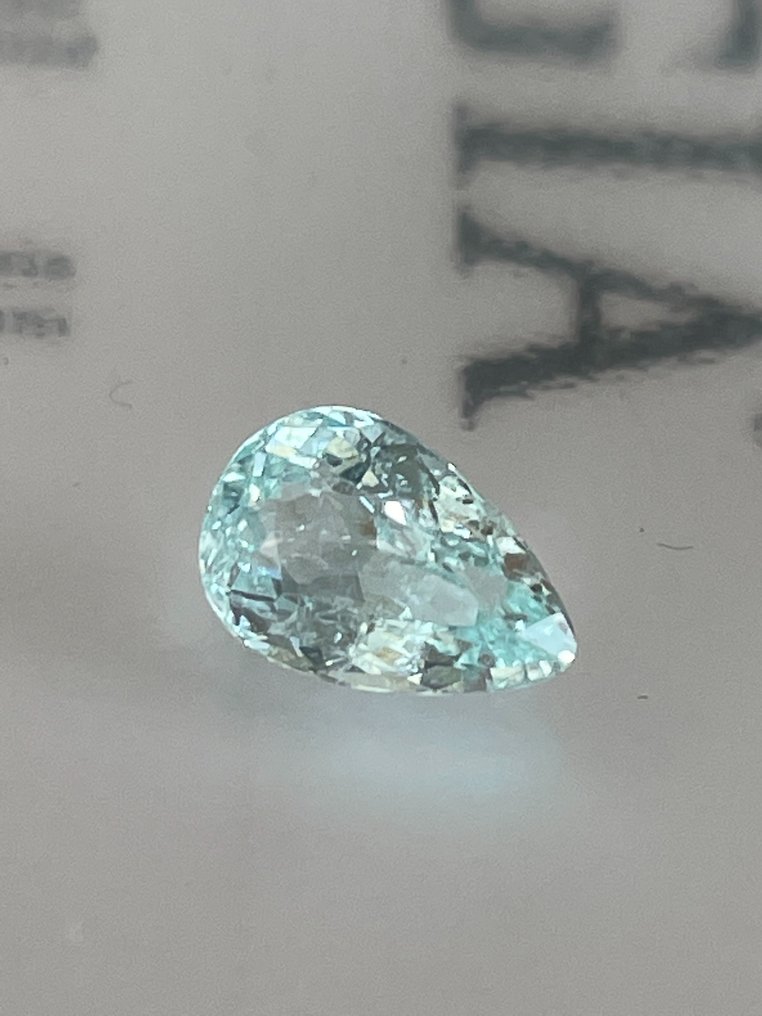 1 pcs  绿色, 蓝色 帕拉伊巴碧玺  - 1.24 ct #1.0