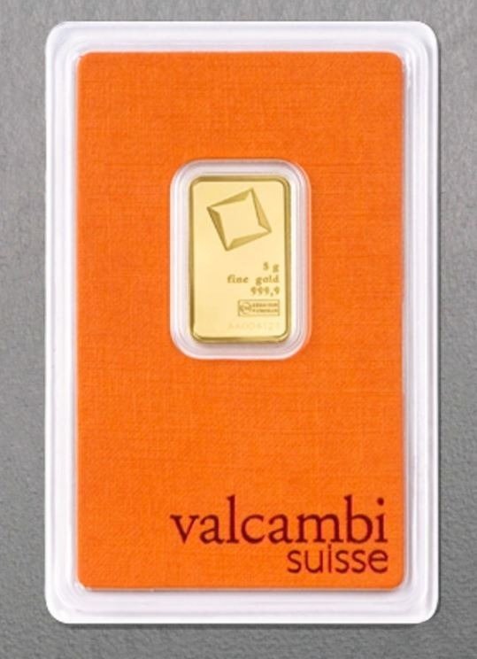 5 gram - Guld - Valcambi, Switzerland #1.0