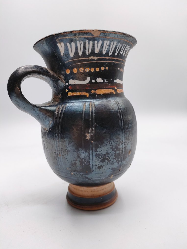 古希腊，大希腊 下颌陶瓷奥尔佩。西班牙进口许可证。 Olpe #1.2