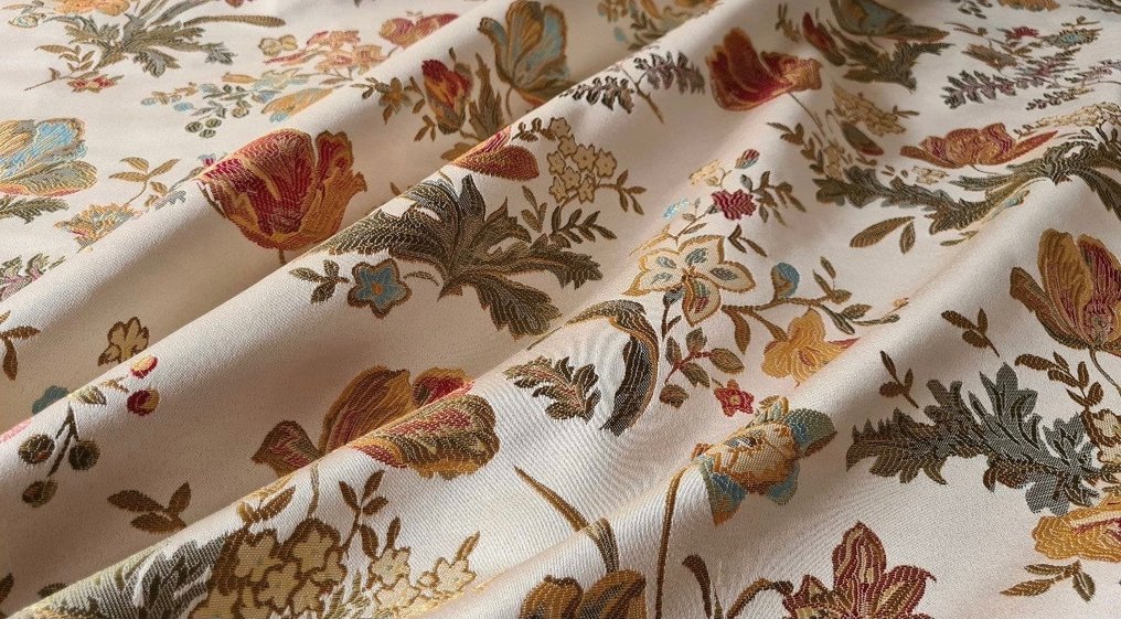 美麗的象牙色 San Leucio 面料 - 8.00 x 1.40 米 - 室內裝潢織物  - 800 cm - 140 cm #2.1