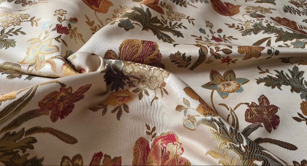 美麗的象牙色 San Leucio 面料 - 8.00 x 1.40 米 - 室內裝潢織物  - 800 cm - 140 cm #3.1