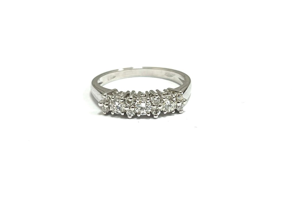 Eternity ring - 18 kt. White gold -  0.70 tw. Diamond  (Natural)  #1.1