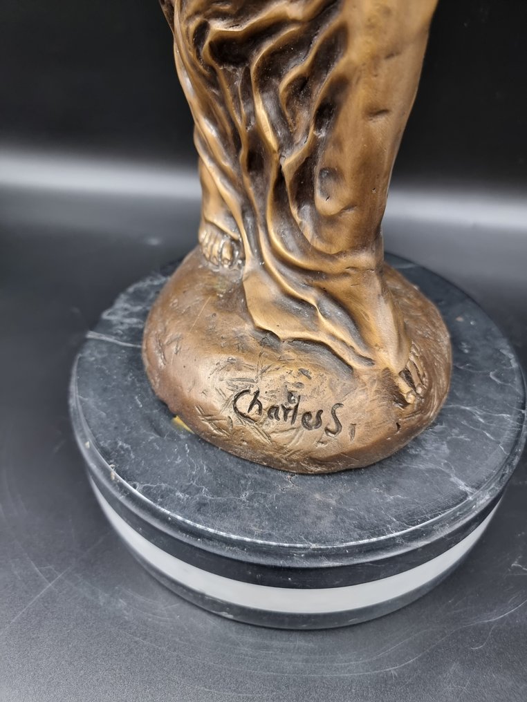 Statua, Bronze XL Rolls Royce - Spirit of Ecstasy - 65 cm - Bronzo, Marmo #2.1