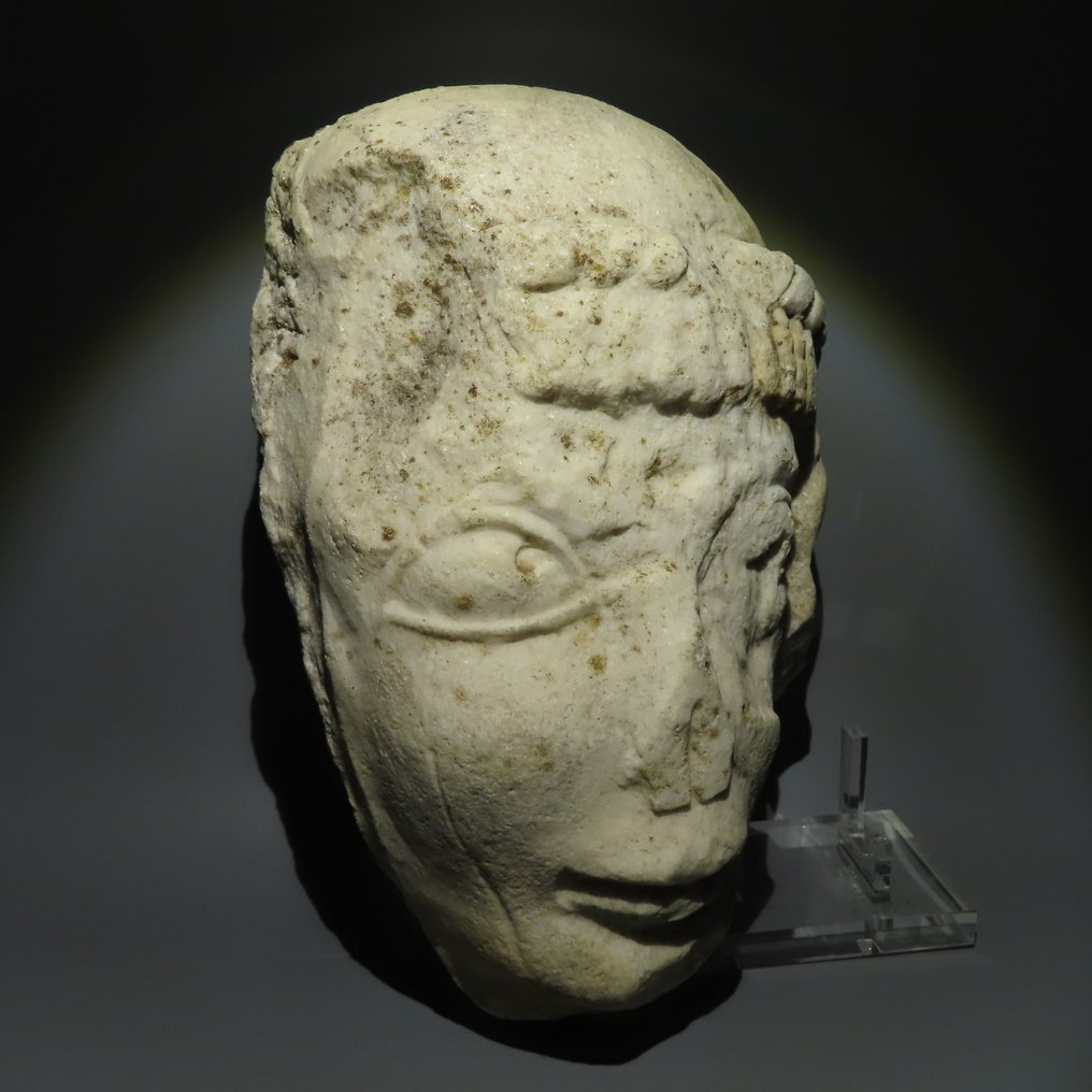 Αρχαία Ρωμαϊκή Μάρμαρο Θεατρική μάσκα. 29 εκ. ύψος. Μεγάλη και Σημαντική. Ισπανική Άδεια Εξαγωγής. #4.3