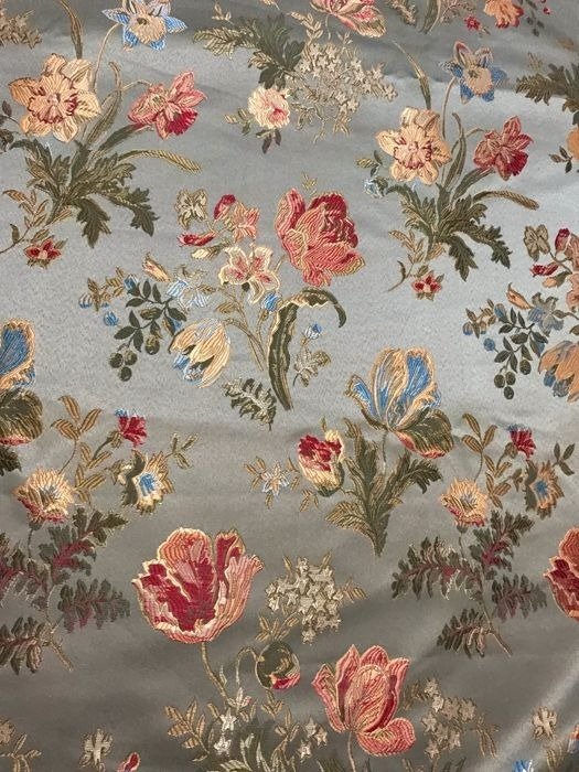 San Leucio damask fabric in green silk blend - Textile  - 280 cm - 124 cm #1.0