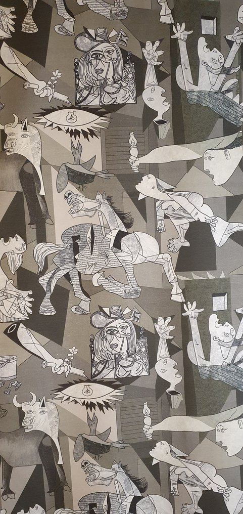 Tessuto Pablo Picasso "Guernica" Originaldesign - 300x280cm - Kunstnerisk design - Tekstil - 300 cm - 280 cm #1.0
