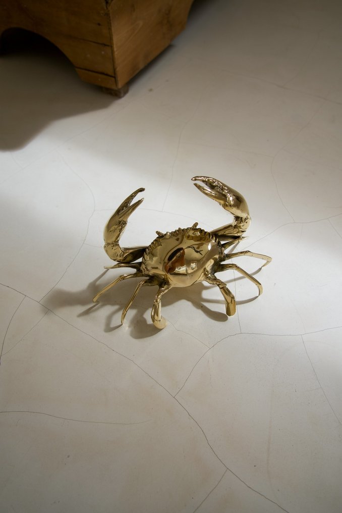 雕刻, NO RESERVE PRICE - Polished Bronze Crab Sculpture - Sooka Interior - 12 cm - 青銅色 #4.3