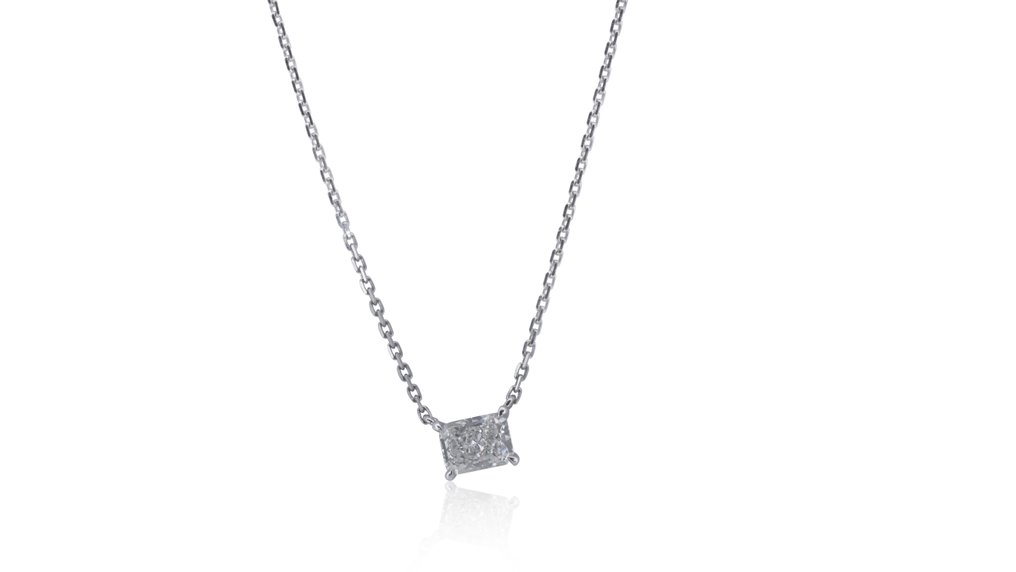 18 karaat Witgoud - Hanger - 0.72 ct Diamant #2.1