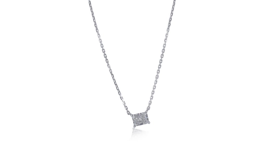 18 karaat Witgoud - Hanger - 0.72 ct Diamant #3.1