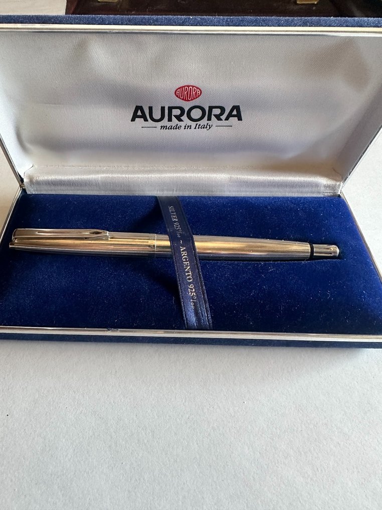 Aurora - 98 GL argento 925 + 98 resina e gold plated - Caneta de tinta permanente #1.1